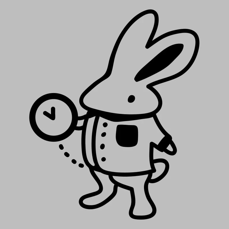 Rabbit + Clock - Line