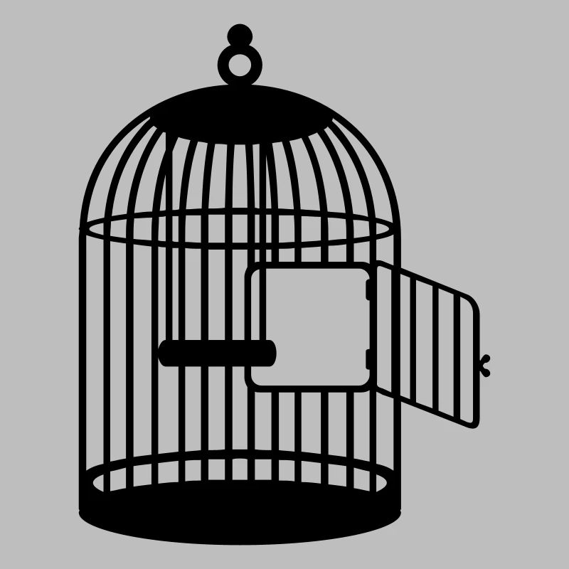 cage vide ouvert/ empty cage (1c)