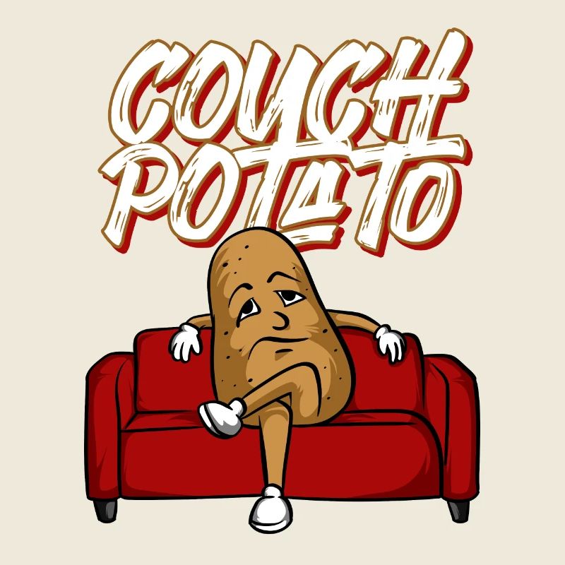 Funny Couch Potato TShirt Lazy Vegetable