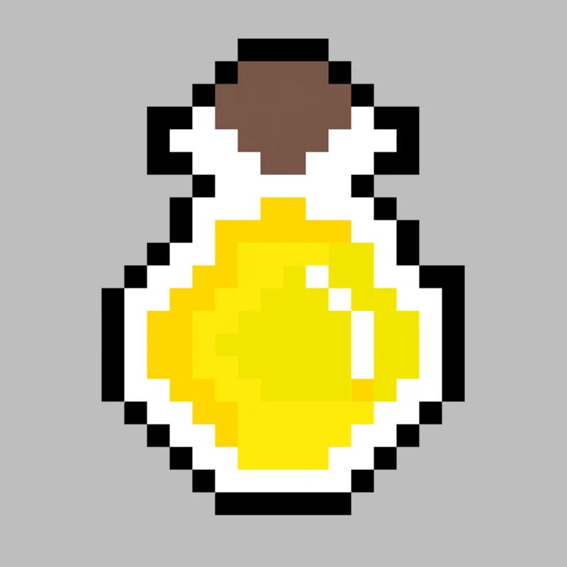 Potion jaune pixels