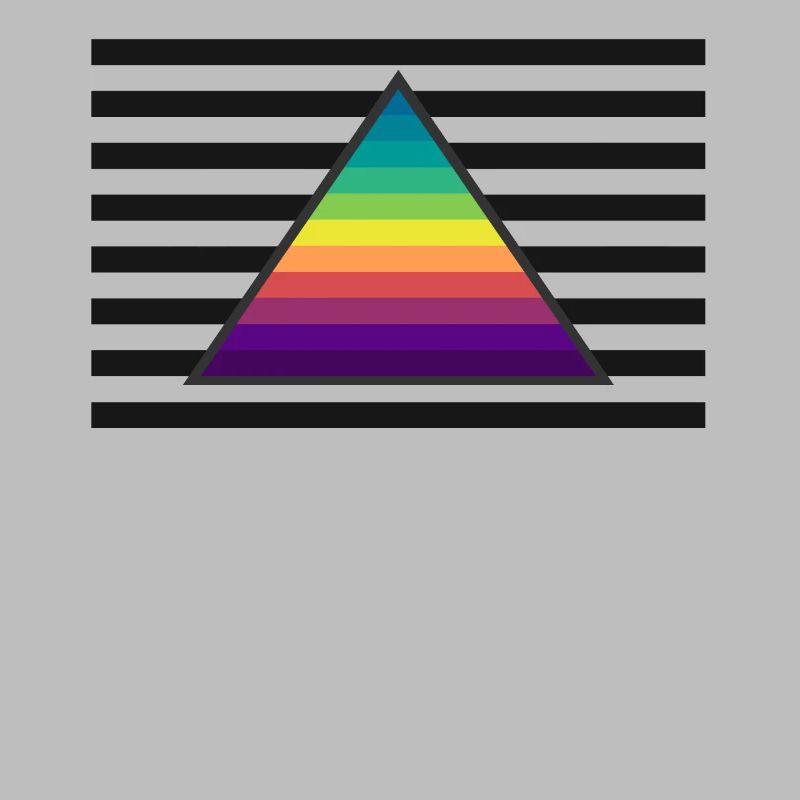 triangle coloré à rayures grises