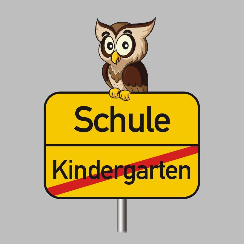 Schule Kindergarten Einschulung Eule Ortsschild