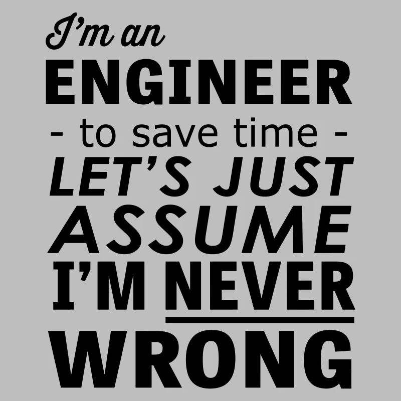 Im an Engineer Assume Im Never Wrong