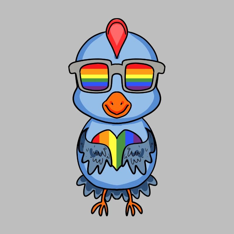 LGBT Tier Huhn Regenbogen