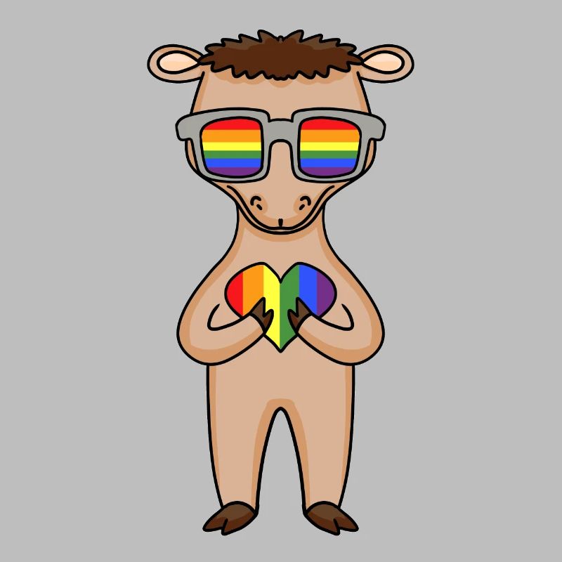 LGBT Tier Kamel Regenbogen