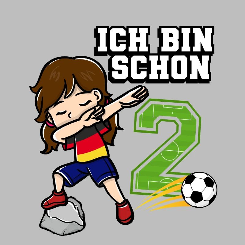 Fußball Mädchen Ich bin schon 2 Geburtstag