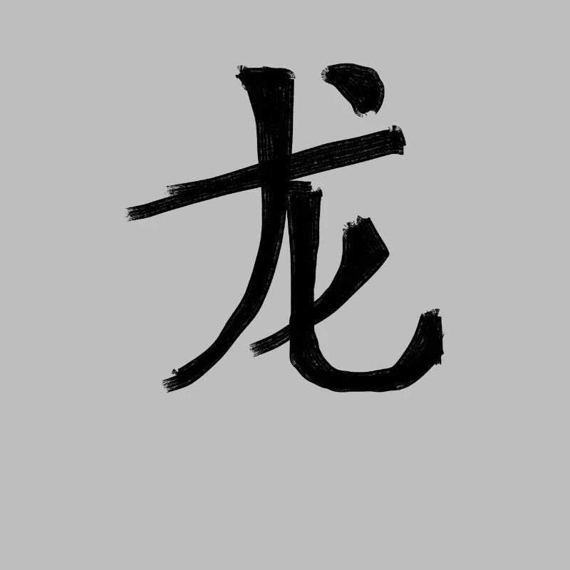Dragon Chinese Script Character Symbol