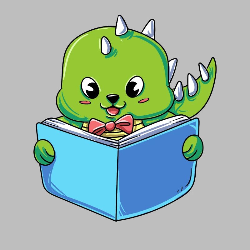 Dinosaurier, der ein Buch liest