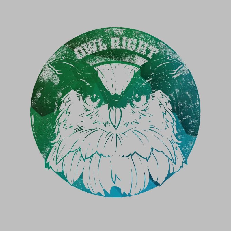 Owl Right Alright Eule Wortspiel