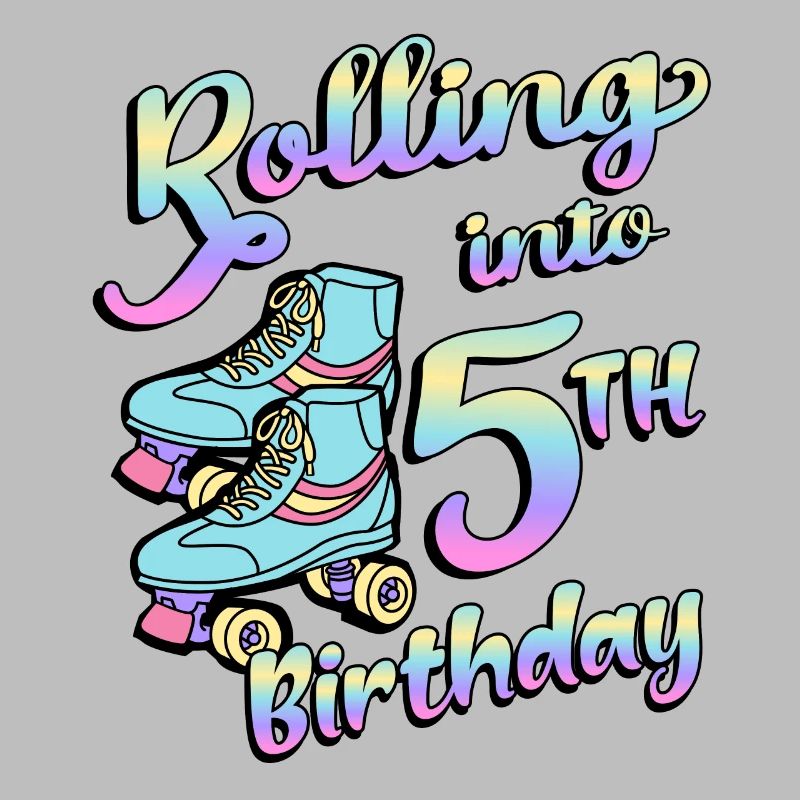 Rolling Into 5th Birthday Quad Skater Roller Skates