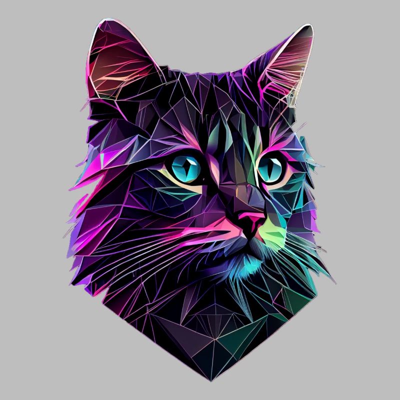 Chaton Chaton Chat Polygone Chat