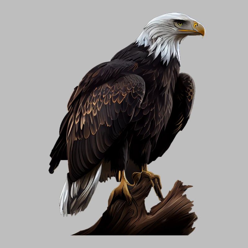 Cool polygon design with a bald eagle