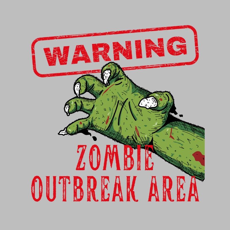 Warnung Zombie Outbreak Area Brain Eater