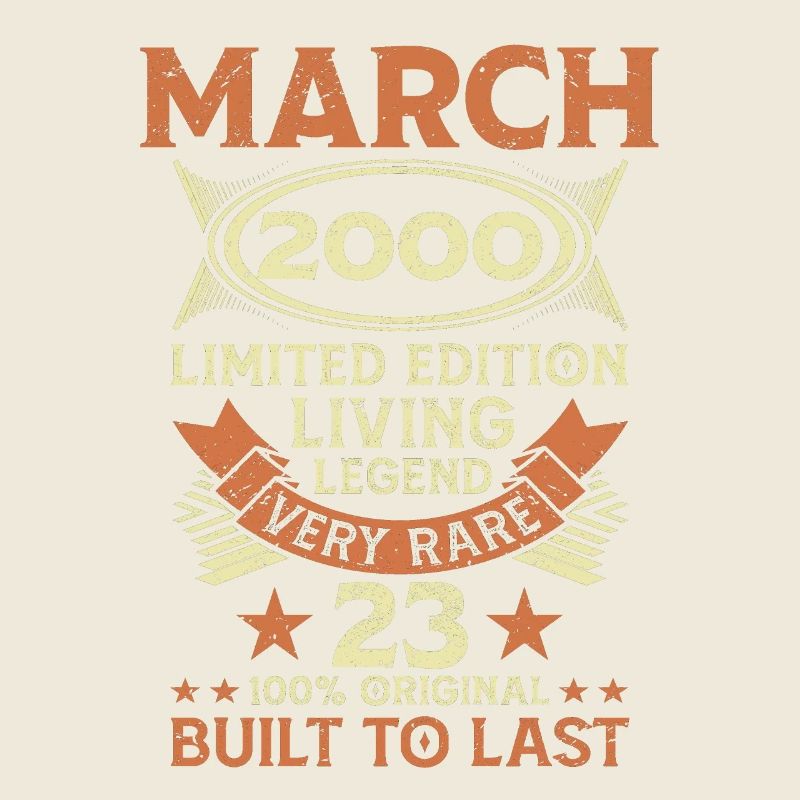 23e anniversaire Mars Né en 2000 Idée cadeau