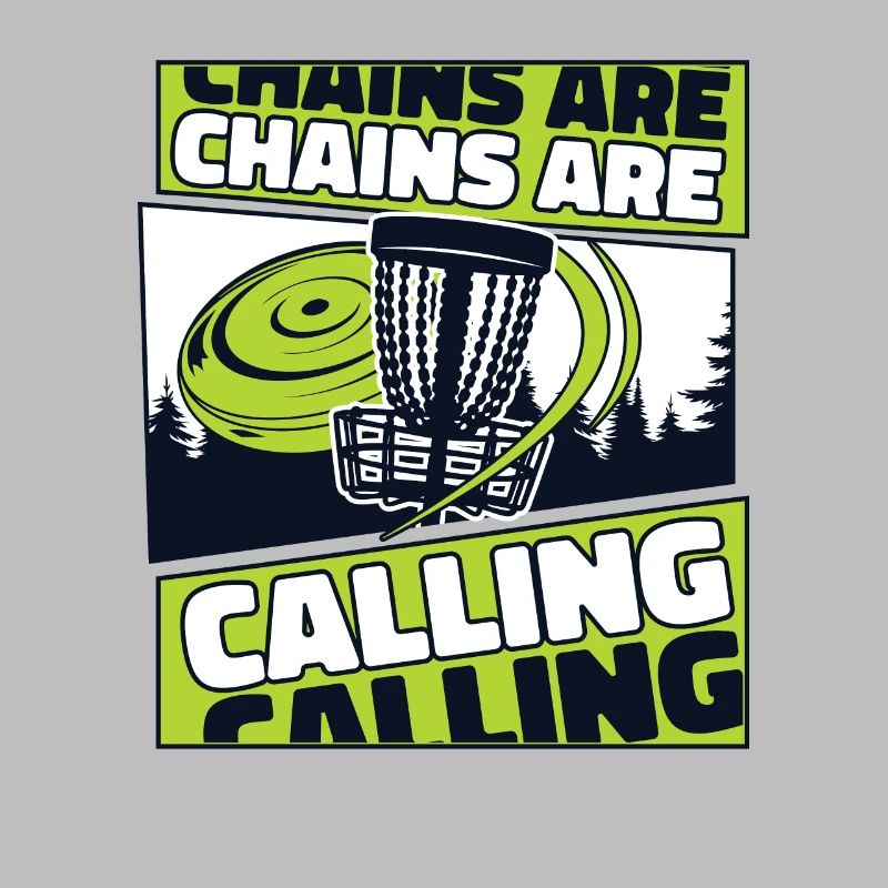 Chains Are Calling Korb Scheibe Disc Golfer