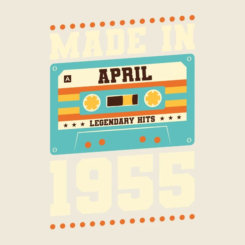 68th birthday April Born 1955 Gift idea