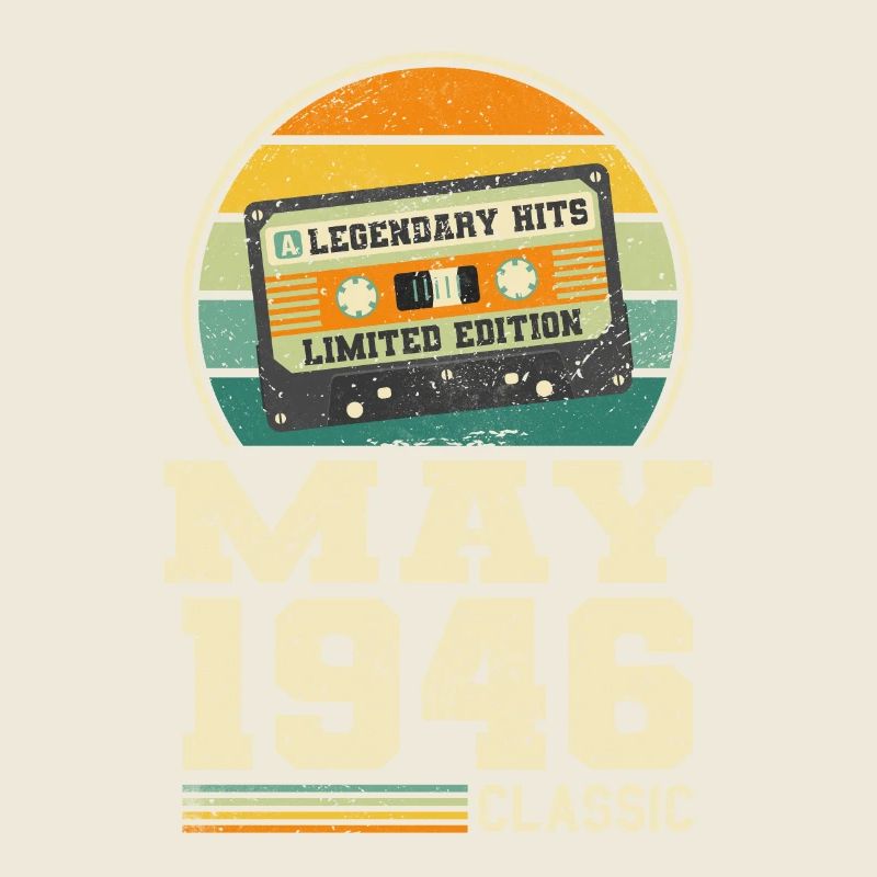 77th birthday May Born in 1946 Gift idea