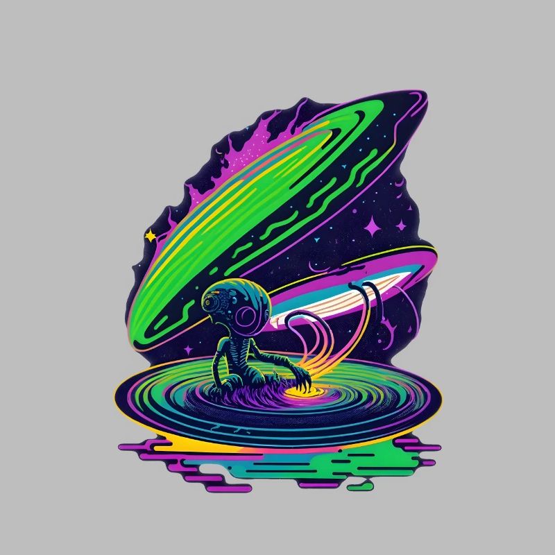 Space Bathing Alien