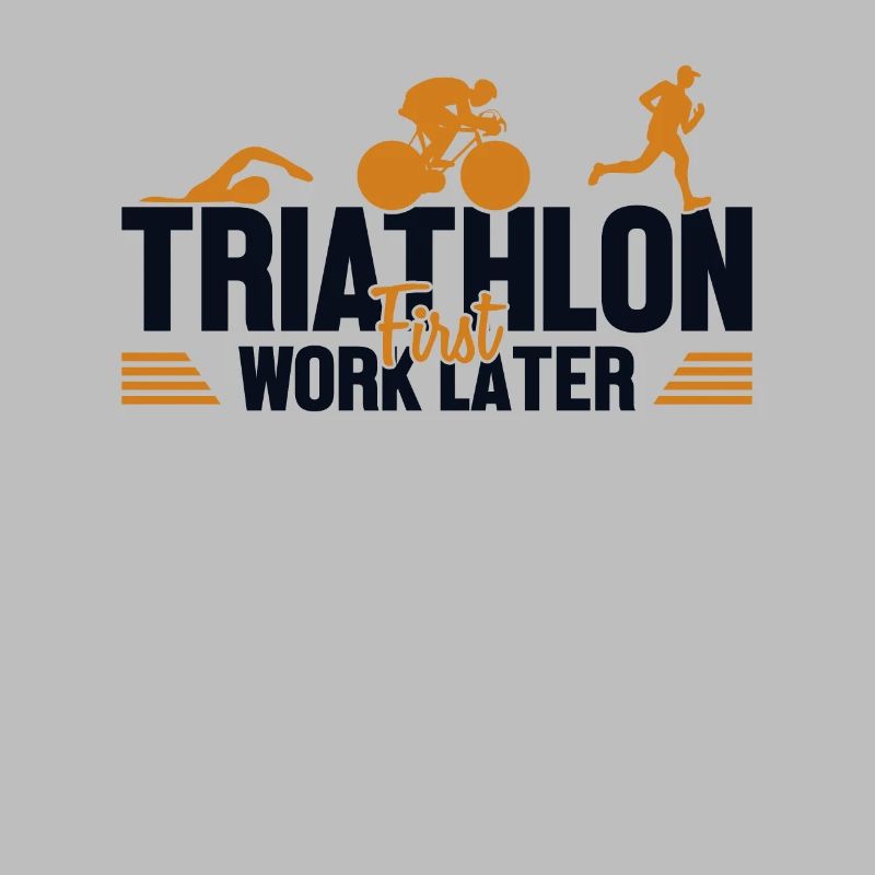 Triathlon First Work Later Triathlet Training