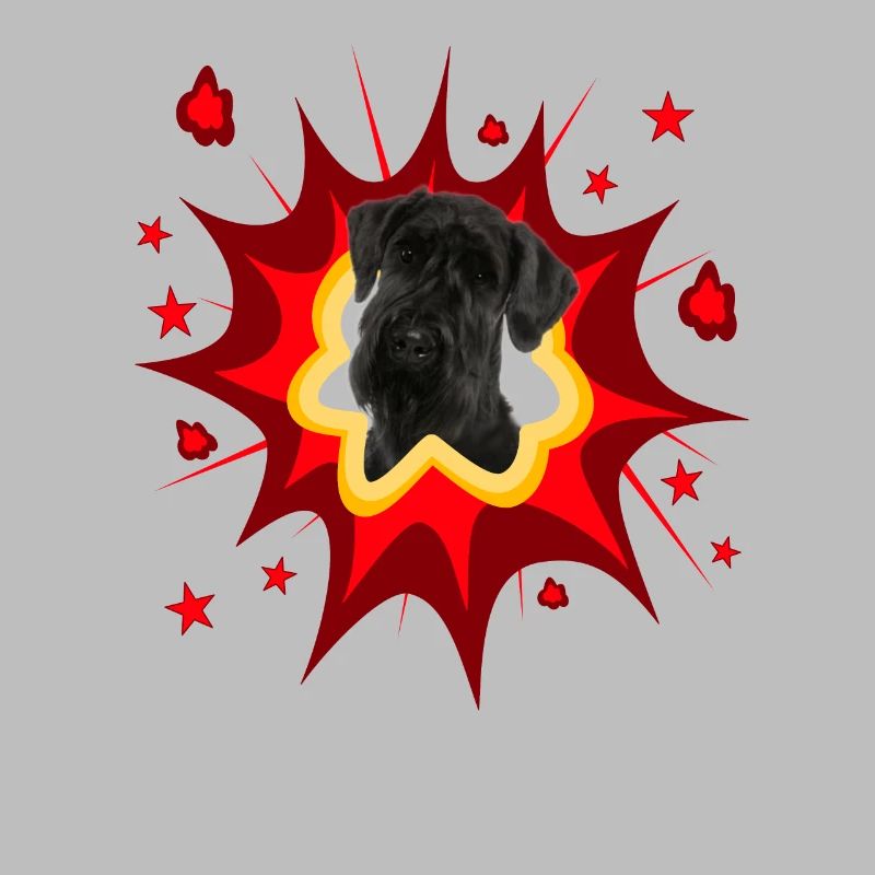 Conception de chien comique - Pow - Schnauzer géant
