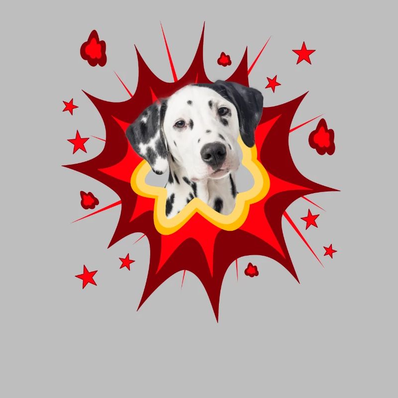 Conception de chien comique - Pow - Dalmatien