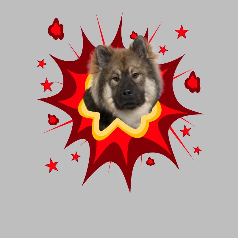 Conception de chien BD - Pow - Eurasier