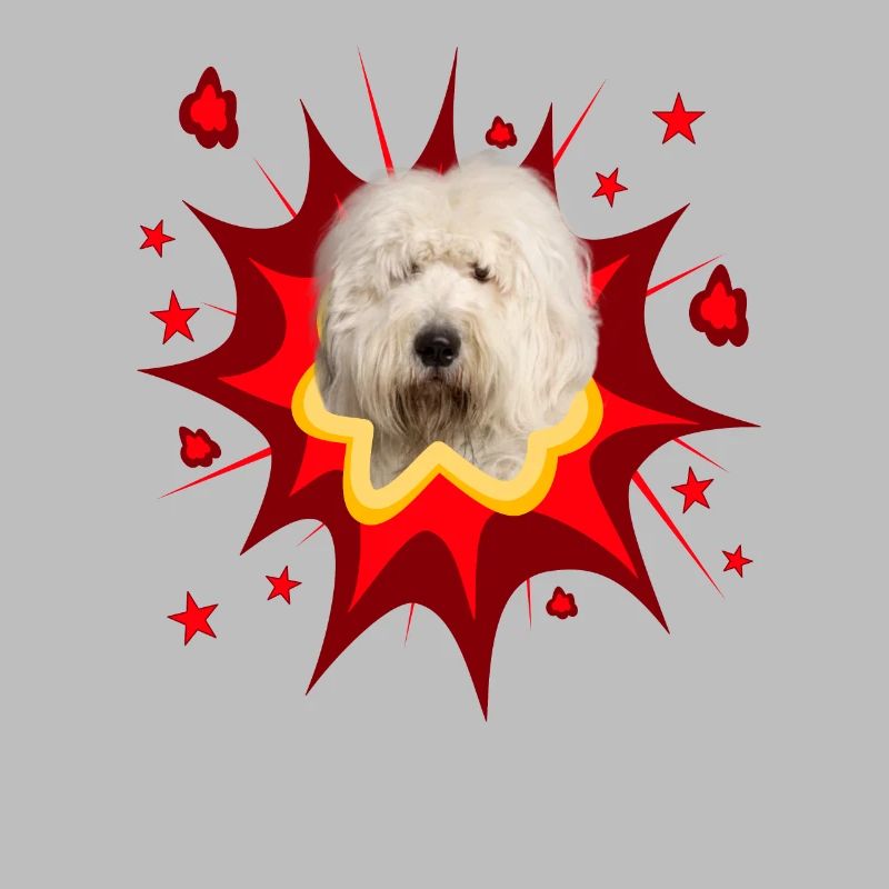 Conception de chien comique - Pow - Bobtail