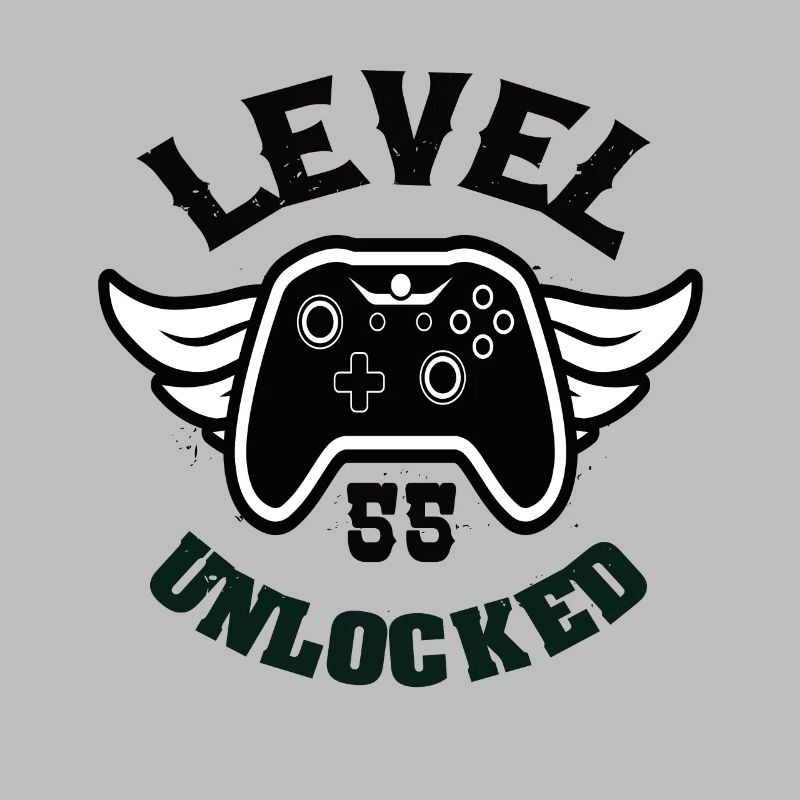 Level 55 Unlocked 55 Birthday