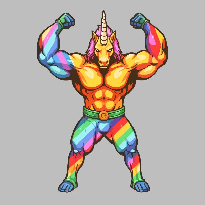 Bodybuilder Einhorn Design - Unicorn Bodybuilder