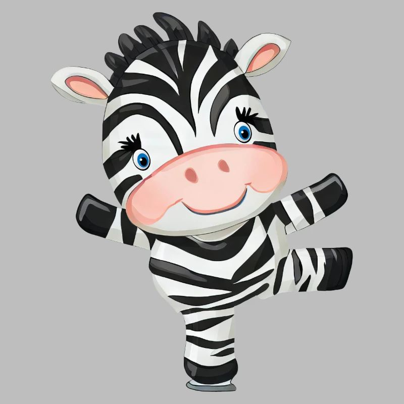 Tanzendes Zebra auf Eis - Eisläufer Design