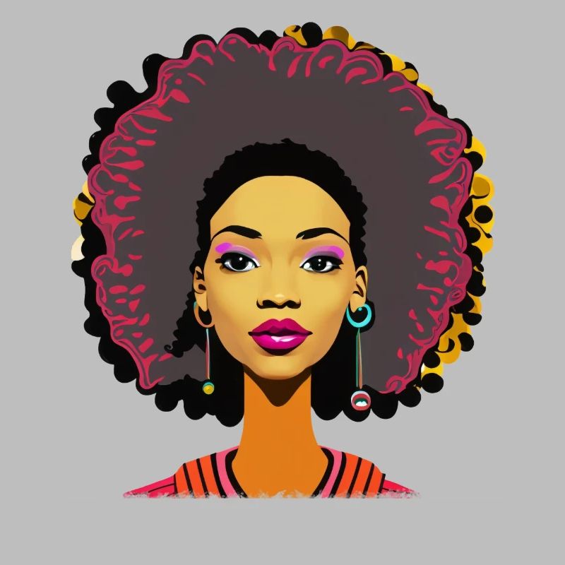 Dame à l’afro