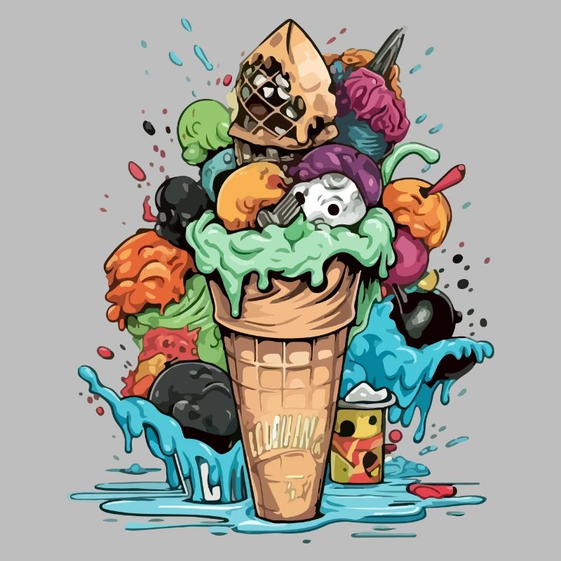 Delicious ice cream cone