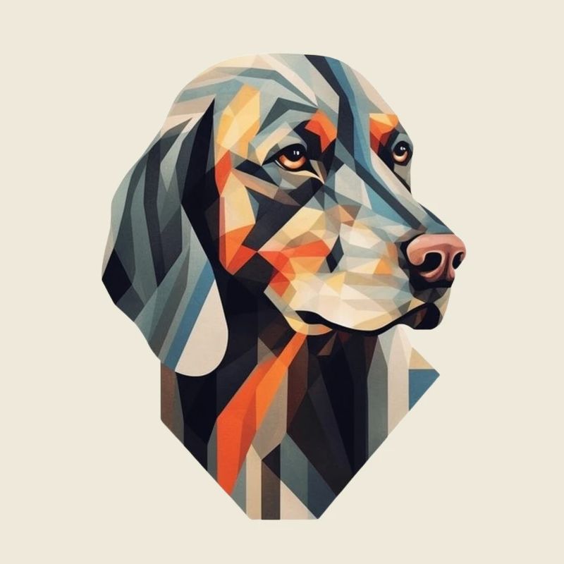 Chien - élégant, moderne, abstrait - art canin
