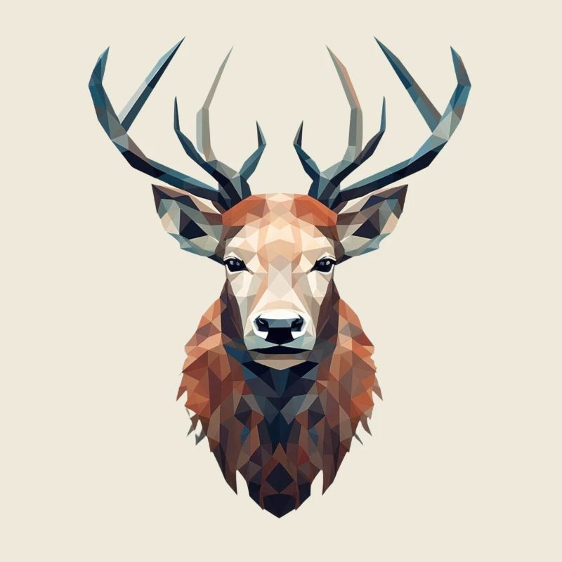 Cerf - élégant, moderne, abstrait - art du cerf