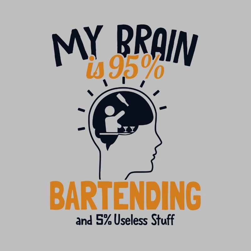 Mon cerveau est composé à 95% de barman Barman Barmann