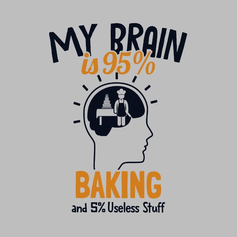 Mon cerveau est composé à 95% de Baking Hobbybäcker Bäckerei