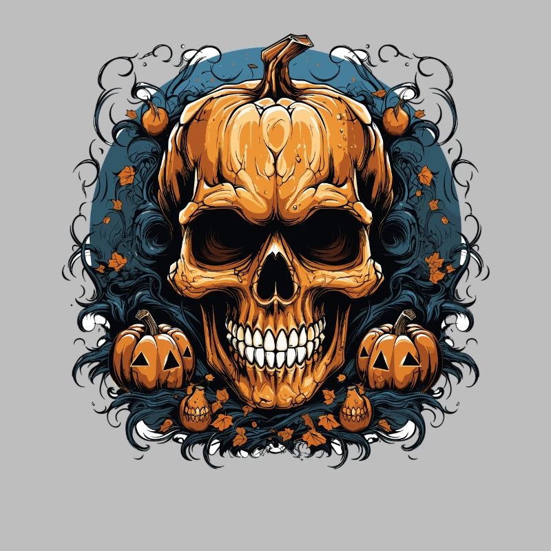 Drôle de conception de citrouille crâne d’Halloween