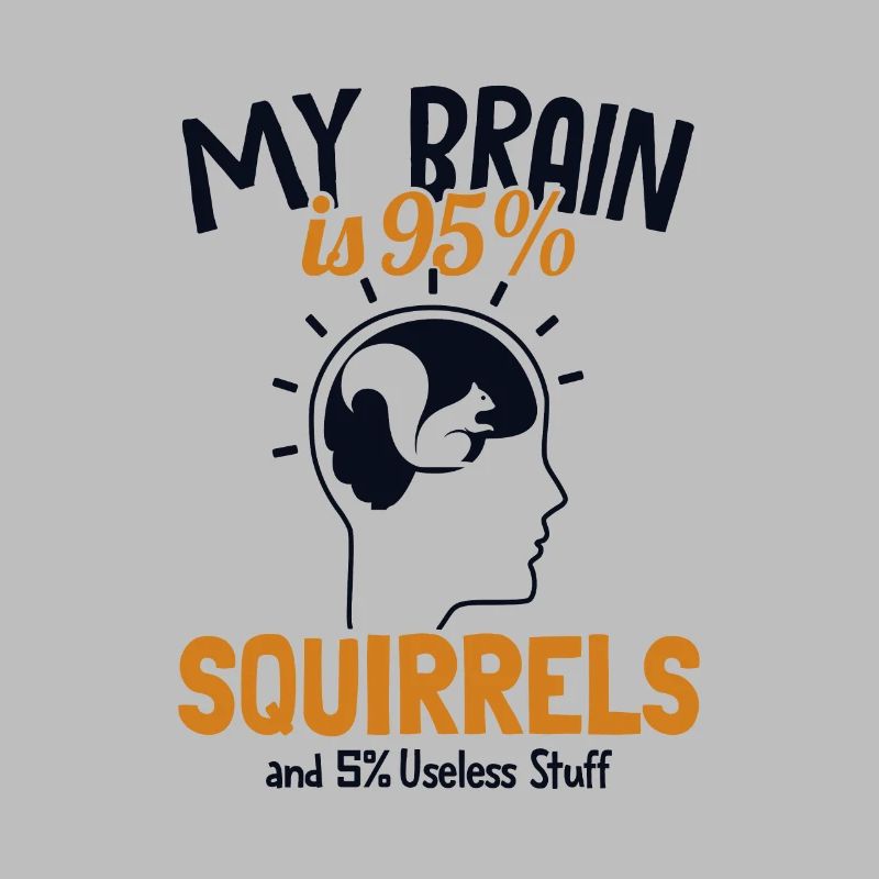 My Brain is 95% Squirrels Grauhörnchen Squirrel