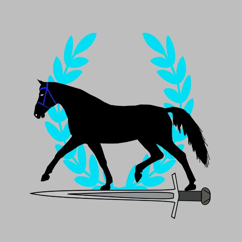 Cheval épée Couronne de laurier idée cadeau héros