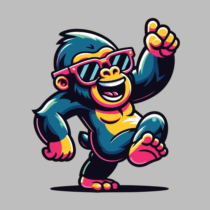 Gorilla with sunglasses