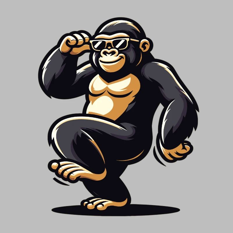 Gorilla with sunglasses