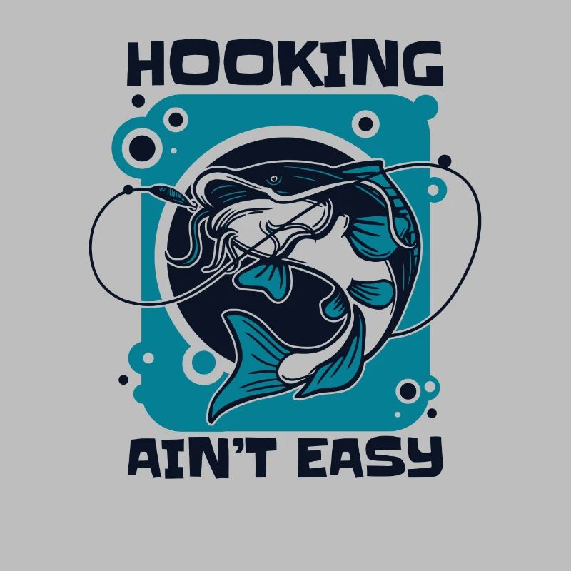 Hooking Ain't Easy Deep Sea Angler Fly Fisherman