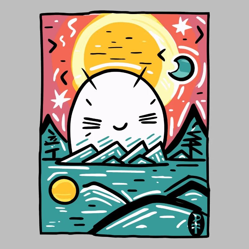 Cute creature hiding in nature