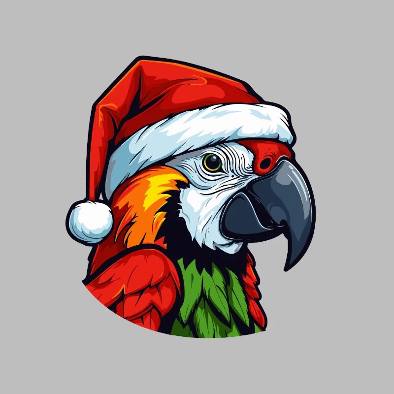Tête d’animal de Noël perroquet