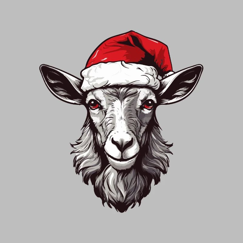 Tête d’animal de Noël de Noël de chèvre
