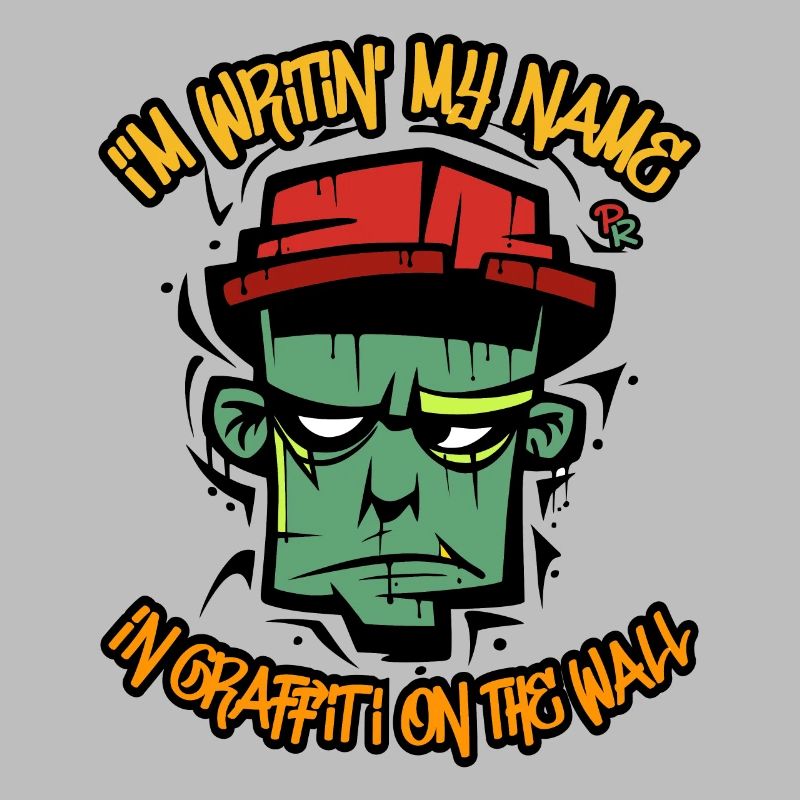 mon nom, tag graffiti sur le mur