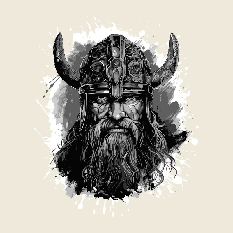 Wikinger Kopf Valhalla Krieger