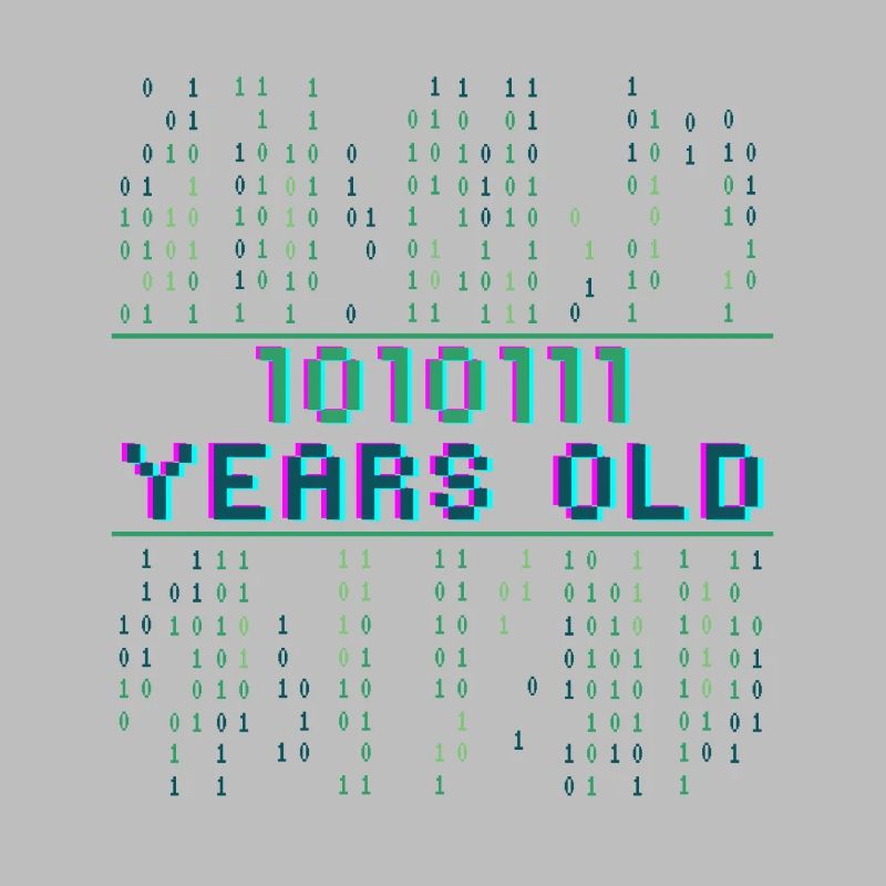 87. Geburtstag 87 Jahre alt Binärcode Coder