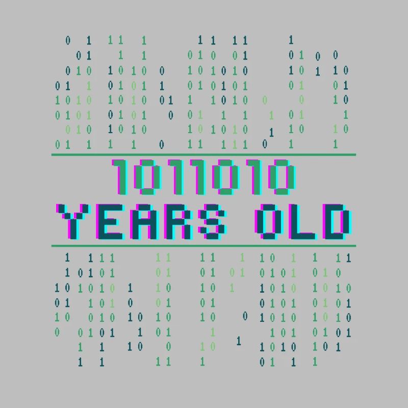 90. Geburtstag 90 Jahre alt Binärcode Coder