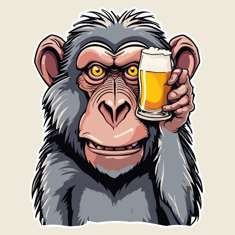 Monkey / Animal / Zoo / Babian / Wild / Comic